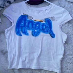 Girls white croptop 💙